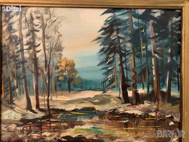 ПЕТЪР КОЛЕВ масло пейзаж, снимка 4 - Картини - 52838487