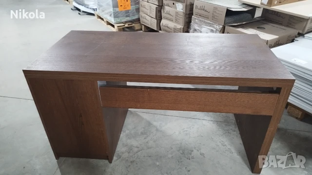 Бюро за офиса или за вкъщи 140/65/73см цвят кафяв - махагон с вградено шкафче, снимка 7 - Бюра - 51230366