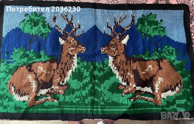 Автентично вълнено килимче, ковьор