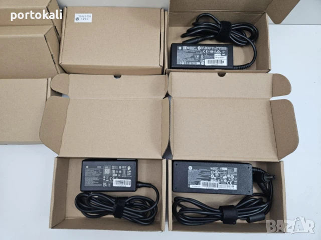 +Гаранция! Зарядно захранване за лаптоп hp 45W 65W 7.4 x 5.0 , снимка 2 - Части за лаптопи - 50984530