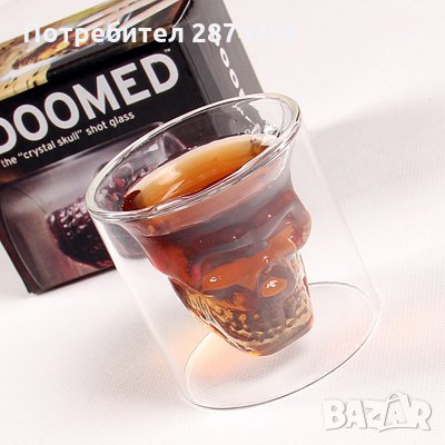 1020 Стъклена чаша череп, снимка 8 - Други стоки за дома - 30915614