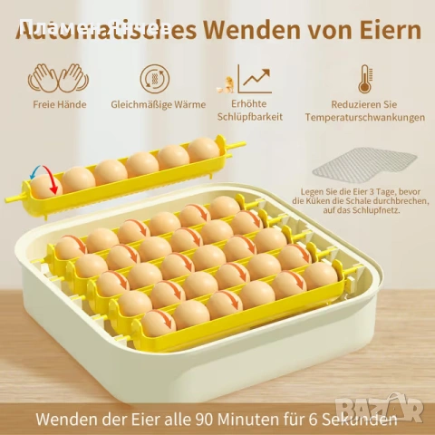 Chalixion Автоматичен инкубатор за 30 яйца, снимка 2 - За птици - 53235884