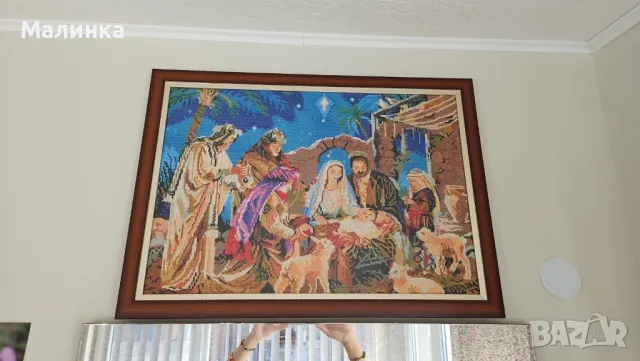 Продава се гоблен ,,Рождество Христово”, снимка 2 - Гоблени - 49421950