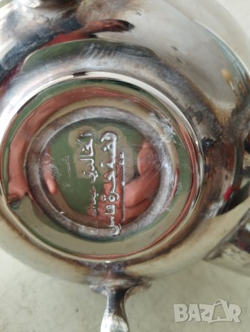 Посребрена метална кана,чайник, снимка 3 - Други ценни предмети - 42416345