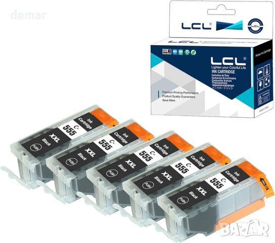 LCL PGI-552XXL PGI-555 PGI-555XXL PGBK касета с мастило, съвместима за Canon, снимка 1 - Консумативи за принтери - 42521089