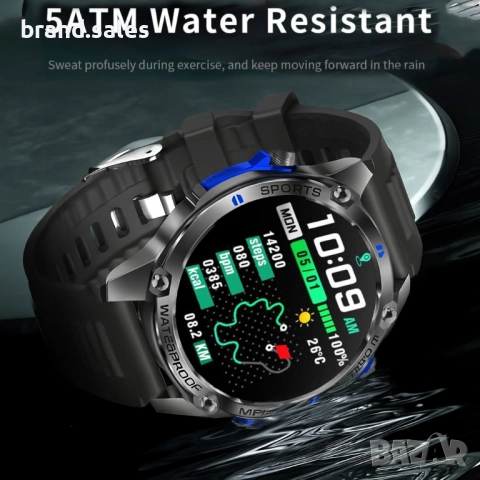 G100 Smart GPS Смарт часовник – 1.43″ AMOLED, Bluetooth обаждания, 50M водоустойчив, снимка 2 - Смарт часовници - 51881952