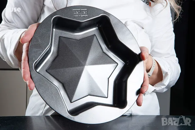 НОВИ! Коледна форма Zenker Звезда торти кексове пайове Ø27.5х4.5см, снимка 2 - Съдове за готвене - 47905405