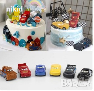 6 бр Макуин Маккуин колите McQueen cars пластмасови колички фигурки играчки за игра и торта