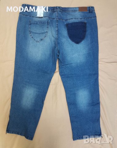 8XL Нови дънки Sheego с „кръпки”  , снимка 4 - Дънки - 37473451