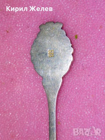 BACHARACH СТАРА НЕМСКА КОЛЕКЦИОНЕРСКА ЕМАЙЛИРАНА СРЕБЪРНА ЛЪЖИЧКА За КАФЕ СРЕБРО 800 REU ПРОБА 42991, снимка 13 - Колекции - 44375245