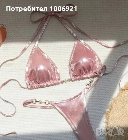 Бански златисто, сребристо, синьо, розово, змийски принтовелъскави материи, снимка 9 - Бански костюми - 51284832