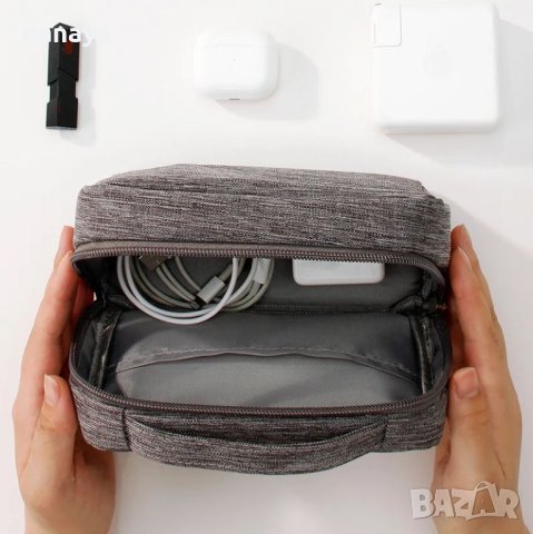 4468 Несесер за кабели USB органайзер за флаш карти слушалки аксесоари, снимка 2 - Портфейли, портмонета - 44239658