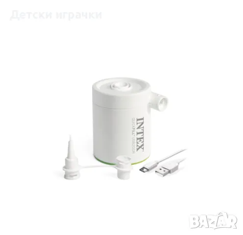 Електрическа помпа, USB, Intex QuickfillTM Rechargeable air pump USB200R, 200 л./мин, 0.41 кг, бяла