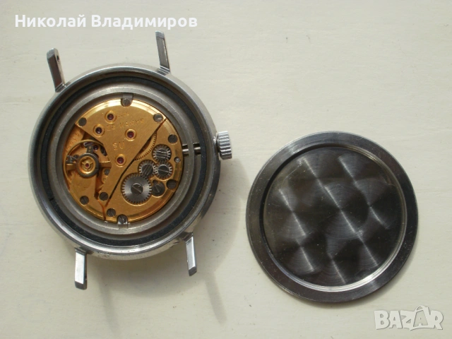 Sekonda стоманен мъжки ръчен часовник руски Полет Poljot de luxe, снимка 5 - Мъжки - 54089386