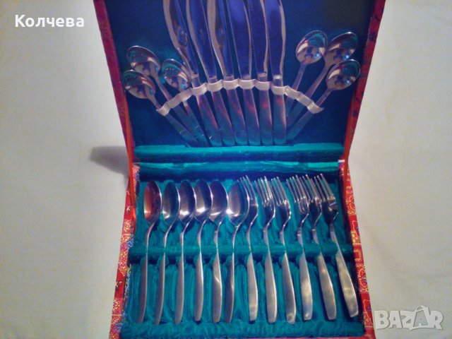 продавам 3 комплекта прибори, снимка 3 - Прибори за хранене, готвене и сервиране - 39767527