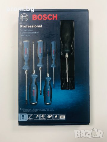 професионални отвертки 6 бр. Bosch Professional, отвертка,  Германия, снимка 3 - Отвертки - 34887709