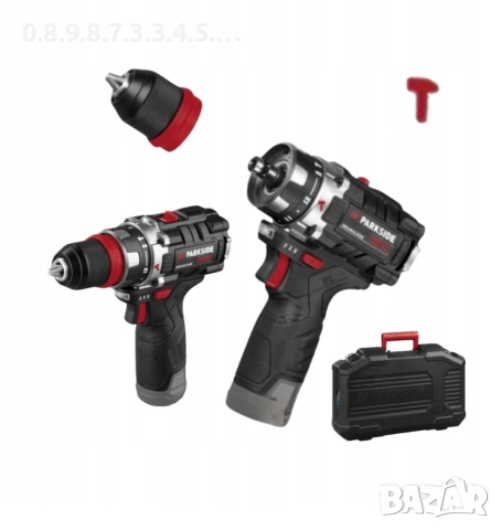 акумулаторен ударен винтоверт бормашина на Парксайд 12В Parkside PSBSAB 12V A1 в гаранция, снимка 9 - Винтоверти - 52935025