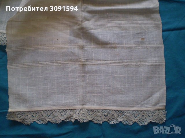 	19 век ръчно тъкана с плетена дантела  кърпа кенар, снимка 4 - Антикварни и старинни предмети - 34981780