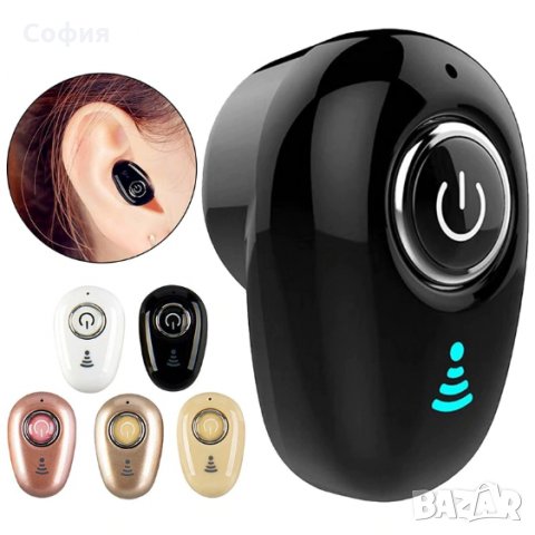 Хендсфри мини блутут слушалка Mini Handsfree Bluetooth Headset НАЛИЧНО!!!, снимка 3 - Безжични слушалки - 30747177