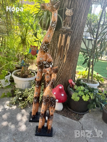 Жирафи от дърво, снимка 2 - Декорация за дома - 52659374