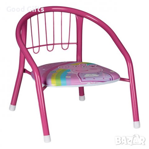 Детски метален стол Пепа Пиг 36x35x36 см