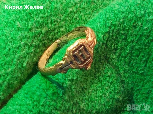 Стар пръстен над стогодишен сачан с БУКВА Н Ръчна ИЗРАБОТКА - 66961, снимка 9 - Антикварни и старинни предмети - 28937777