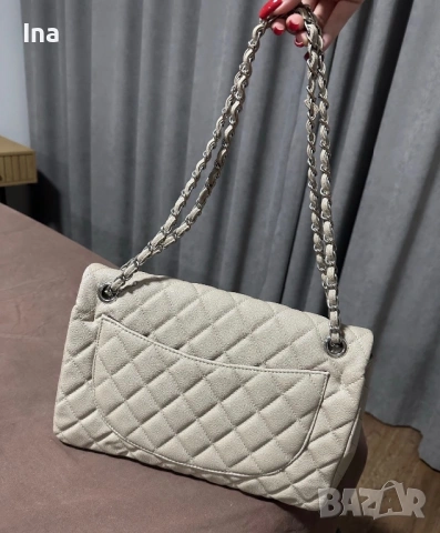 Бежова чанта шане@л, снимка 4 - Чанти - 53333236