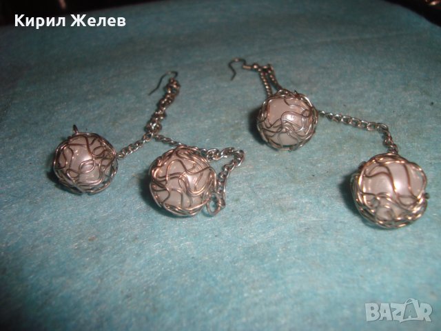 АРТ ХЕНД МЕЙД ХИПАРСКИ НЕЖНИ КРАСИВИ СРЕБРИСТИ ОБЕЦИ 27094, снимка 4 - Обеци - 34984040