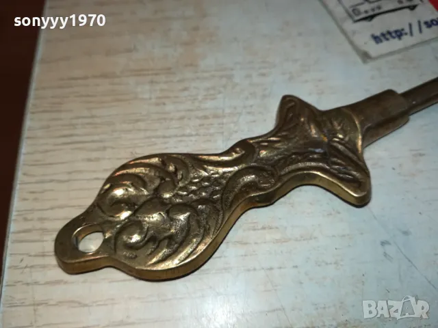 ОБУВАЛКА-МЕД МЕСИНГ 35СМ ВНОС БЕЛГИЯ 2801251004, снимка 8 - Антикварни и старинни предмети - 48859219