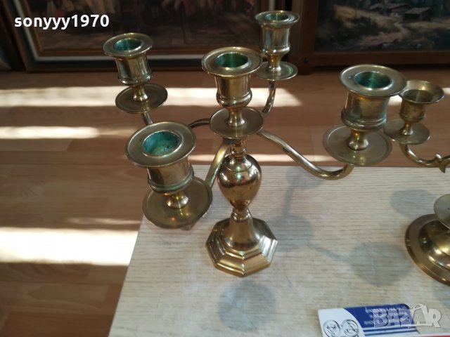 СВЕЩНИЦИ ОТ ШВЕЦИЯ В ЦВЯТ ЗЛАТО 2212211633, снимка 5 - Антикварни и старинни предмети - 35220097