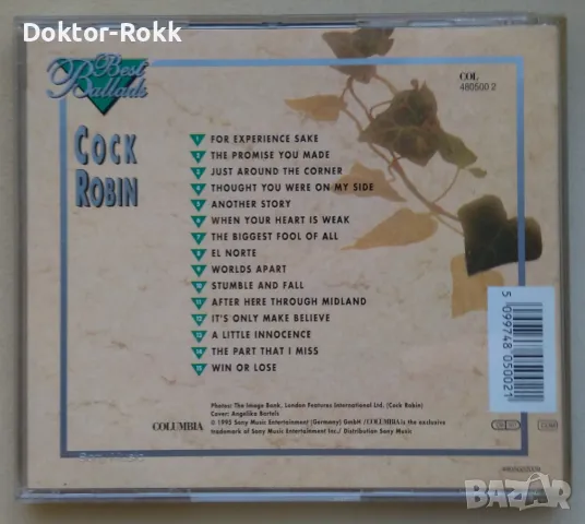 Cock Robin – Best Ballads 1995 CD, снимка 2 - CD дискове - 49612148
