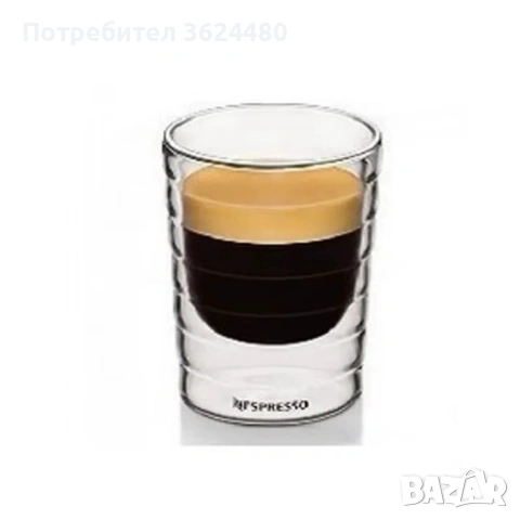Елегантна 150 мл двустенна чаша за кафе Nespresso 4796, снимка 2 - Чаши - 53233891