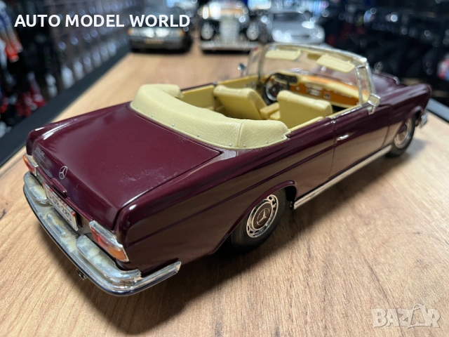 MAISTO колекционерски модел MERCEDES 280SE ROADSTER 1966 г. 1:18, снимка 2 - Колекции - 53155412