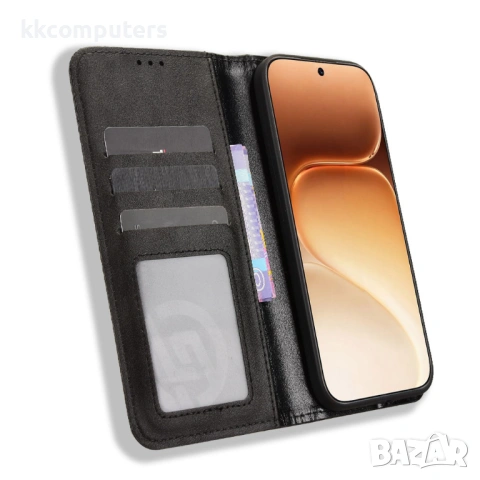 Ретро Кожен Калъф Портфейл за Honor 600 Pro 5G / 600 5G - Магнитен, Стойка, Слотове, 4 цвята, снимка 9 - Калъфи, кейсове - 54303017
