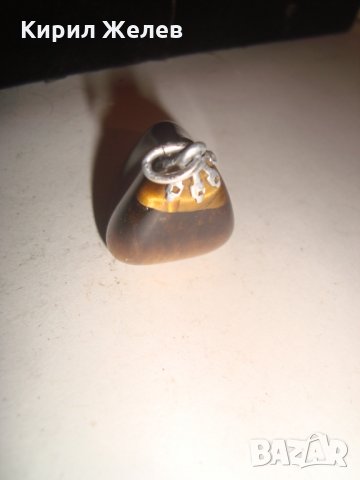 ОГРОМЕН КАМЪК ТИГРОВО ОКО МЕДАЛЬОН ПОЛИРАН ЮВЕЛИРНО АРТ ПЕНДАНТ 14936, снимка 10 - Колиета, медальони, синджири - 30665821