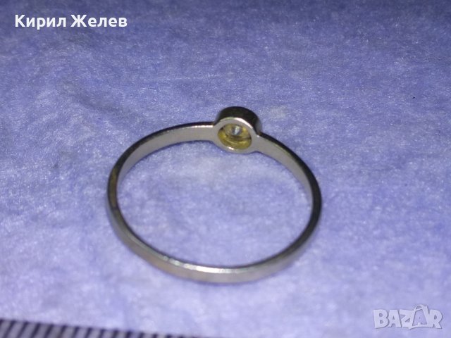 НЕЖЕН СРЕБЪРЕН ПРЪСТЕН Тип ГОДЕЖЕН СРЕБРО 925 с ЮВЕЛИРНО ФАСЕТИРАН БЛЕСТЯЩ КАМЪК ЦИРКОНИЙ 40330, снимка 5 - Пръстени - 42787558