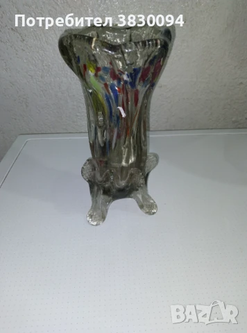 Стара масивна стъклена ваза, снимка 3 - Други ценни предмети - 50799672