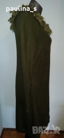 Зелена вълнена жилетка с декорирано бие / вълна с примеси, снимка 6 - Жилетки - 26010725