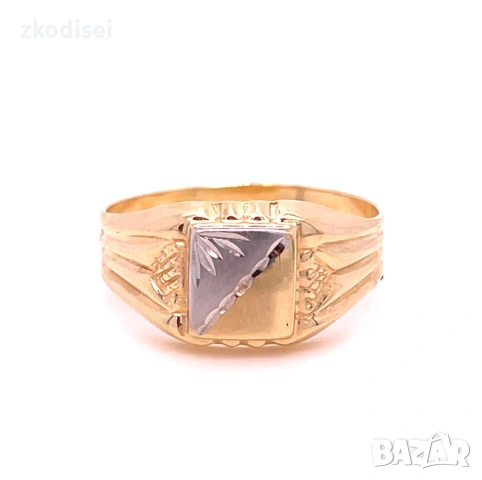Златен мъжки пръстен 2,38гр. размер:64 14кр. проба:585 модел:36778-5
