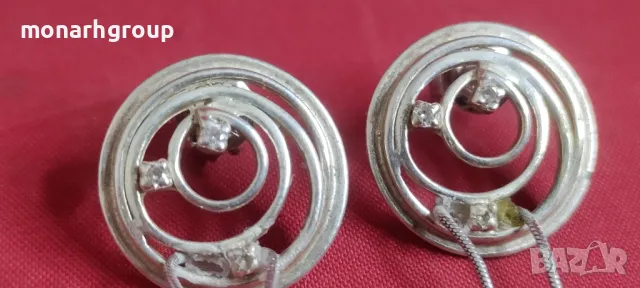 Сребърни обеци , снимка 2 - Обеци - 48045329