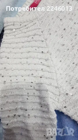 Красива жилетка с блестящи паети-5-6-7 год., снимка 3 - Детски пуловери и жилетки - 48339746