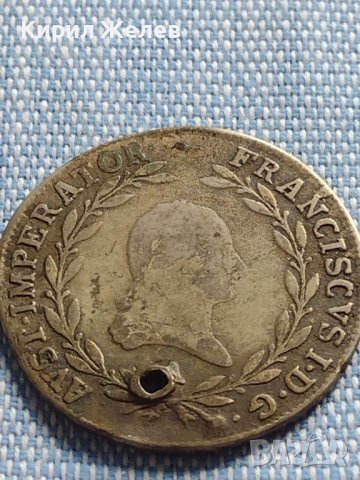 Сребърна монета 20 кройцера 1810г. Франц първи Виена Австрийска империя 13686, снимка 5 - Нумизматика и бонистика - 42888445