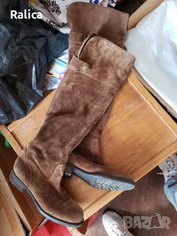 Franco Sarto дълъг ботуш от естествен велур, снимка 2 - Дамски ботуши - 47380143