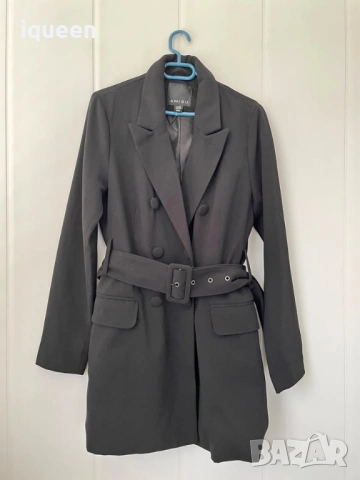 Рокля-блейзър с колан, снимка 2 - Рокли - 52497472