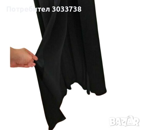 Нова Jill Stuart Дълга Черна Сатенена Официална Рокля Без Ръкав Размер М, снимка 5 - Рокли - 36160792