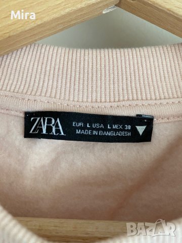 Кроп топ Zara розов, снимка 4 - Блузи с дълъг ръкав и пуловери - 39724518