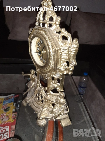 прекрасен бронзов часовник, снимка 5 - Антикварни и старинни предмети - 53068519
