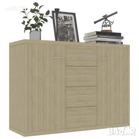 vidaXL Бюфет, дъб сонома, 88x30x65 см, инженерно дърво, снимка 3 - Бюфети - 56147749