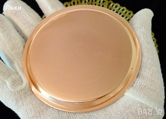 Медна чиния,подложка с литография Театър. , снимка 3 - Антикварни и старинни предмети - 37998424