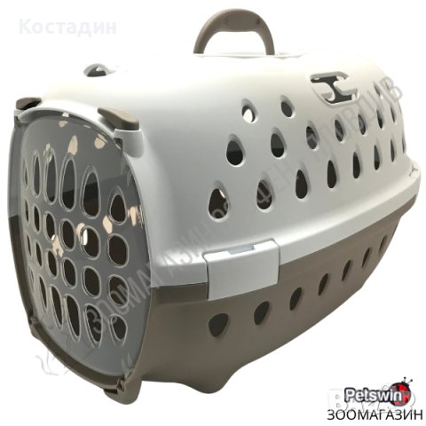 Транспортна Кутия за Куче/Котка - 50см/34.5см/32см - Бял/Бежов цвят - Travel Chic - StefanPlast